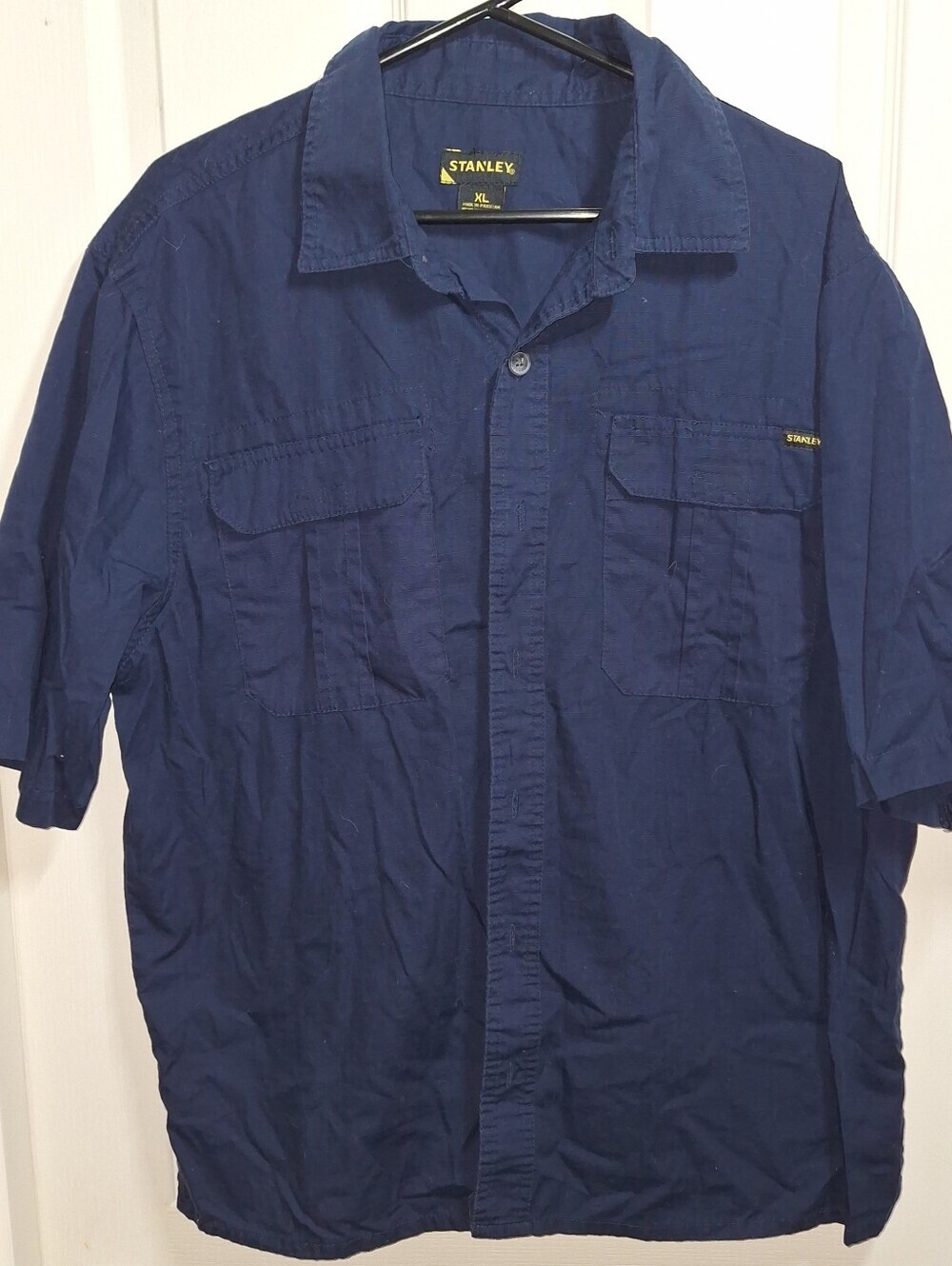 Stanley Dark Blue Short Sleeve Work Shirt XL